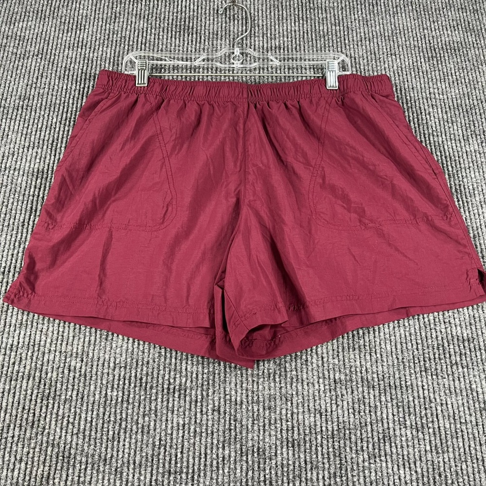 Columbia Womens Shorts XL Extra Large Red Lightweight Activewear Hiking Outdoor